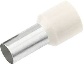 Cimco 187108 Końcówka rurkowa Isol. Aderendh. 0,5mm² x 10mm,weiß, z częściową izolacją , 0.5 mm² x 10 mm, 100 szt.