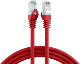 Patch cable, RJ45 plug, straight to RJ45 plug, straight, Cat 6, U/UTP, LSZH, 0.5 m, red, K8104RT.0,5