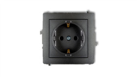Deco Gniazdo Pojedyncze Z/U Schuko Grafitowy 11Dgp-1Sp