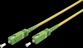 59642 simplex FO patch cable, SC-APC (8°)&lt;&gt;SC-APC (8°),yellow, 10 m