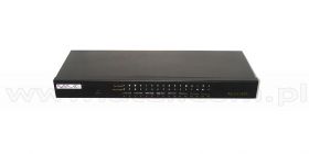 Przełącznik KVM, 16 do 1, konsola PS/2 lub USB, porty PC PS/2 i USB, 19" rack (Wave KVM)
