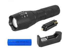 Latarka 1-LED T6-XML 3W LL-44 Zoom ładowalna