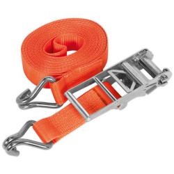 Sealey TD10008J Ratchet Tie Down 75mm x 8mtr Polyester Webbing 10000kg Load Test