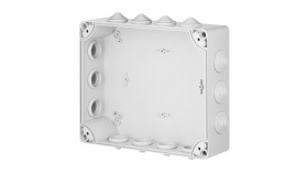 Industrial Puszka Hermetyczna N/T 342X282x115mm Ip55 Z 14 Dławicami Szara...