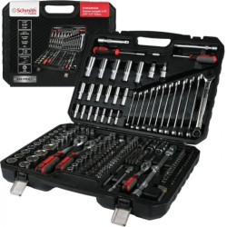 Zestaw kluczy nasadowych narzędzi 1/2 1/4 3/8 222szt nasadki bit Schmith