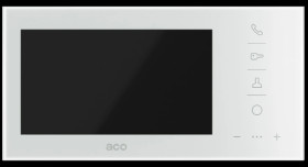 Wideomonitor cyfrowy, głośnomówiący ze szklanym frontem i kolorowym wyświetlaczem 7cali do systemy COMO GLASS-PRO-7 WH