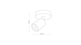 Lampa Sufitowa Dixie Black 2Xgx53 Mlp7544 Milagro