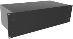 Aluminum enclosure, (L x W x H) 133 x 422 x 203 mm, black (RAL 9005), IP32, RM3U1908SBK