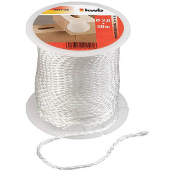kwb 922125 Wall cord 50m white braided nylon 1.7mm &#xD8; extra strong