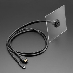 Dual Panel Mount Extension Cable with HDMI / DVI and USB-C - 1m