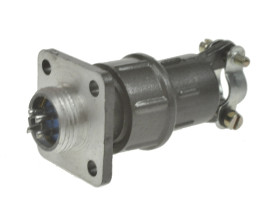 Złącze; C05/4p; 4 tory; lutowany; 0,5mm2; 8mm; gniazdo na przewód + wtyk na panel; 14mm; niebieski; szary; 5A; Connfly; RoHS