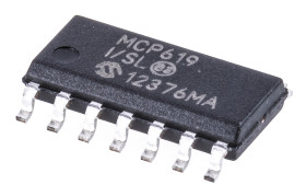 MCP619-I/SL Wzmacniacz operacyjny Microchip Powierzchnia 4 SOIC 190 kHz 5.5V 14-pinowy