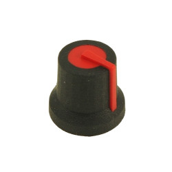 Pokrętło potencjometru oś: 6mm średnica: 16.2mm Wielowypustowe Guma Czarny RS PRO