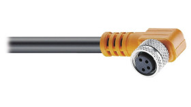 Kabel konfekcjonowany jednostronnie złącze M12 męskie proste 4-pinowe czarny PUR RKMWV 4-225/5 M