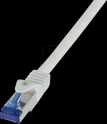 C6A032S Patch cable Ultraflex, Cat.6A, S/FTP, grey, 1 m