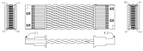 Samtec Kabel przewód-płytka SFSD 250 mm