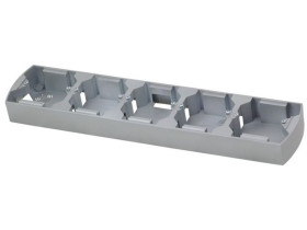 GAZELA Puszka natynkowa 5 pięciokrotna pozioma srebro PNP-5JH/18 OSPEL