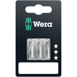 Wera 05073311001 855/1 Classic Tough Pozidriv Screwdriver Bits, Set of 3