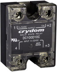Solid state relay, 100 VDC, 4-32 VDC, 20 A, PCB mounting, DC100D20C