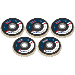 Sealey FFD5 Felt Flap Disc &#xD8;115mm &#xD8;22mm Bore - Pack of 5