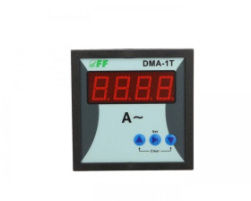 Wskaźnik natężenia prądu 1-fazowy cyfrowy tablicowy 1-9000A do pracy z przekładnikiem 5A DMA-1T