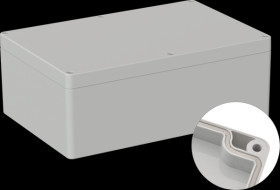 Industrial housing, 240.3 x 160.3 x 90 mm, IP66, light gray