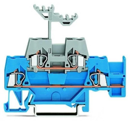 Złączka dwupiętrowa L / L 2,5mm niebieska / szara 280-524 /50szt./