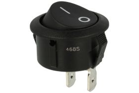 Przełącznik; klawiszowy (kołyskowy); MR2110R5BB6NWC; ON-OFF; 1 tor; czarny; bez podświetlenia; bistabilny; konektory 4,8x0,8mm;
