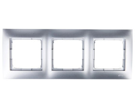 Simon 54 Premium Ramka potrójna srebrny mat /do karton-gips/ DRK3/43