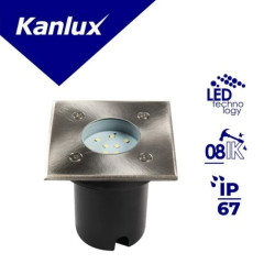 Oprawa najazdowa LED GORDO N 1W CW-L-SR 1W 50lm 6500K barwa zimna IK08 IP67 nacisk 20kN kwadratowa srebrna 18192