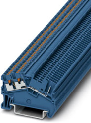 Through terminal block, push-in connection, 0.14-1.5 mm², 1 pole, 17.5 A, 6 kV, blue, 3214712