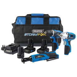 Draper 93521 Storm Force&#xAE; 10.8V Power Interchange Drill Driver Kit