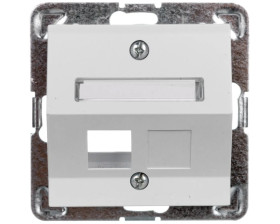 IMPRESJA Obudowa gniazda komputerowego pojedynczego skośna biała GPK-1YS/p/00