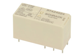 Przekaźnik; elektromagnetyczny miniaturowy; RT424024; 24V; DC; 2 styki przełączne; 8A; 250V AC; 8A; 30V DC; do druku (PCB); do g