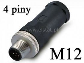 Złącze proste męskie; 4P; skręcane