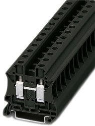 Blok zacisków przelotowych Phoenix Contact poziomy: Pojedynczy 20 → 6AWGŚruba UT 10 BK 76A 1 kV