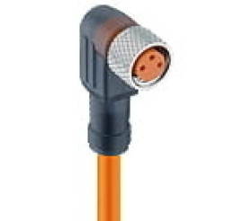 Kabel konfekcjonowany sensor/aktuator M8 jednostronnie zakończony 3-polowy żeńska złącze kątowe RKMWV 3-06/10 M