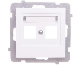 AS Obudowa gniazda teleinformatycznego podwójnego biała GPK-2G/p/00