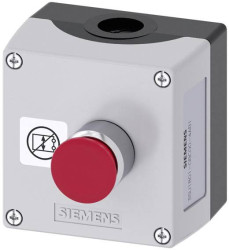 Siemens 3SU18010BC004AB1 3SU1801-0BC00-4AB1 Obudowa do montażu na ziemi, pierścień przedni metalowy, zawiera osłonę 1 pr