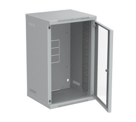 Szafka naścienna 10 12U RAL7035 drzwi szklane