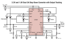 Monolithic Dual Tracking 3A Step-Down Switching Regulator