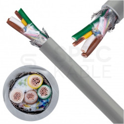 Kabel sterowniczy parowany BiT LIYCY-P 2x2x0,75mm2 szary 300/300V ekranowany olejoodporny linka Bitner