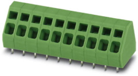 PCB terminal, 3 pole, pitch 5.08 mm, AWG 24-12, 24 A, spring-clamp connection, green, 1799167