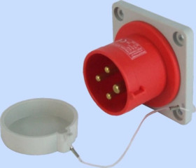 Wtyczka tablicowa prosta 16A 3P+Z 400V czerwona IP44 WTP 16 4 922031