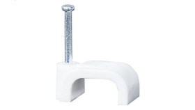 Uchwyt Kablowy Z Gwoździem Płaski - 2X0,5 5/3 - Op. 100 Szt.