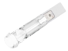 Lampka kontrolna do montażu panelowego 230V ac Pomarańczowy 9.5mm Filament Chrom Końcówka lutownicza Arcolectric