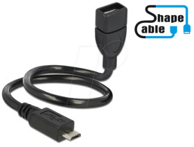 83927 Cable USB2.0 Micro-B male&gt;USB2.0 Type-A female OTG ShapeCable 0.
