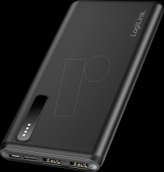 PA0311 Power bank, Li-Po, 8000 mAh, 2x USB-A, black