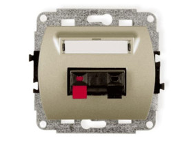 TREND Gniazdo głośnikowe pojedyncze złoty 6GG-1 KARLIK