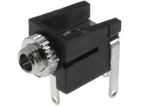 GJM2.5-PDMW Gniazdo jack 2.5 mono (czarny), kątowy, z wyłącznikiem